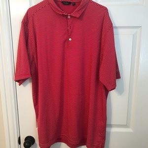 Walter Hagen red and white striped shirt